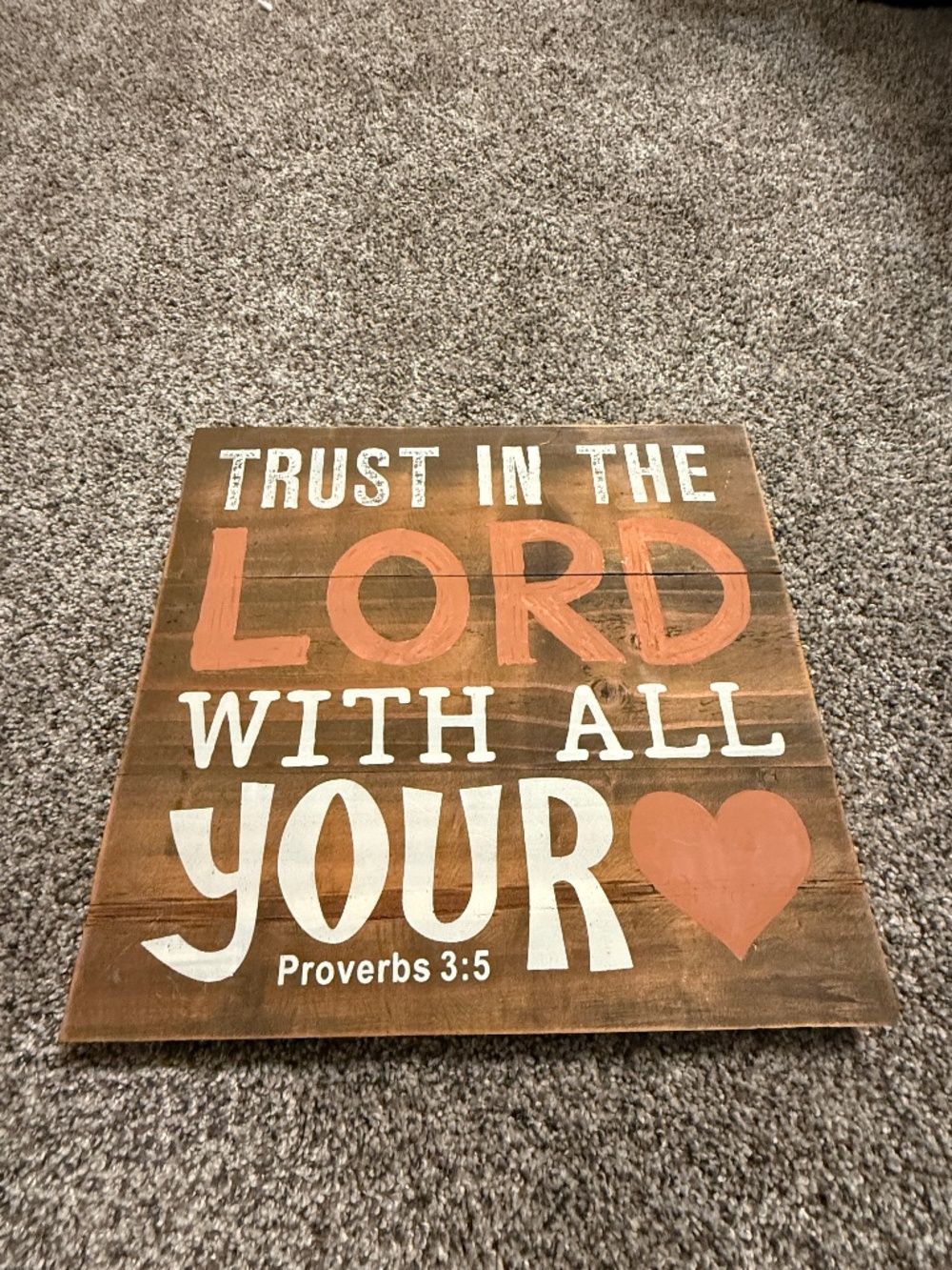 Distressed rustic farmhouse country wall home decor faith with verse painted art